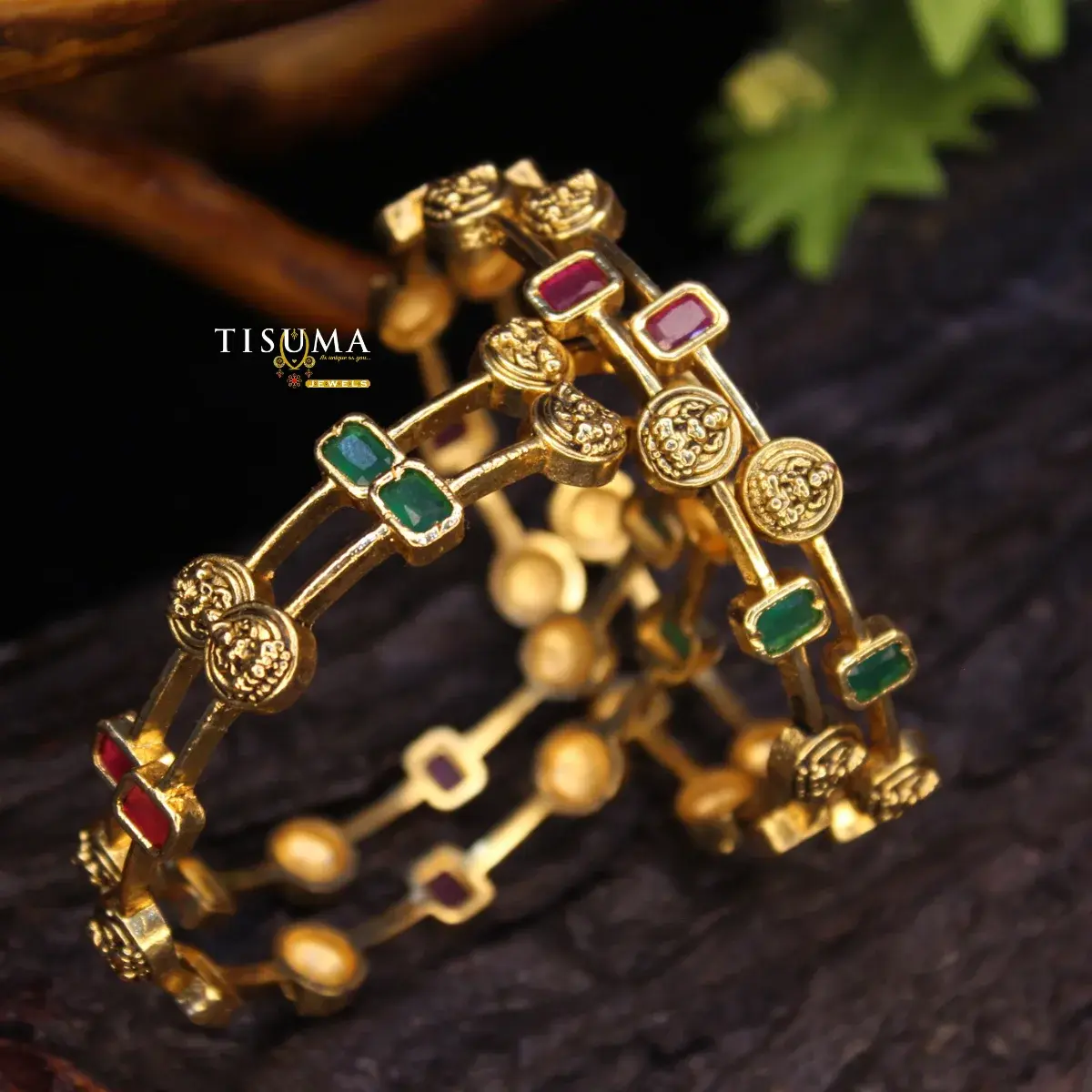 Kasu Openwork Kemp Bangles